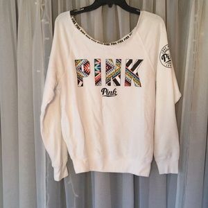 PINK off the shoulder sweater